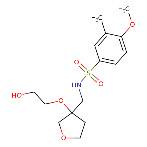 N-{[3-(2-hydroxyethoxy)oxolan-3-yl]methyl}-4-methoxy-3-methylbenzene-1-sulfonamide