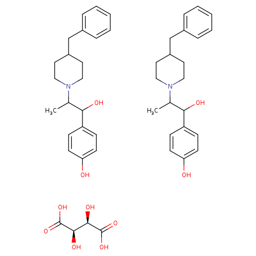 1-Piperidineethanol, α-(4-hydroxyphenyl)-β-methyl-4-(phenylmethyl)-, (2R,3R)-2,3-dihydroxybutanedioate (2:1)