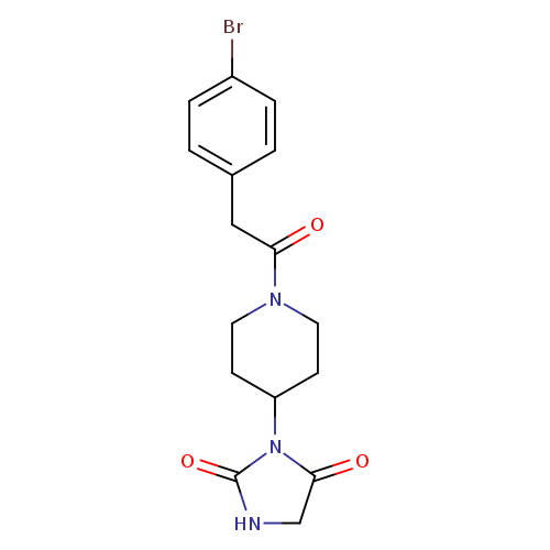 3-{1-[2-(4-bromophenyl)acetyl]piperidin-4-yl}imidazolidine-2,4-dione