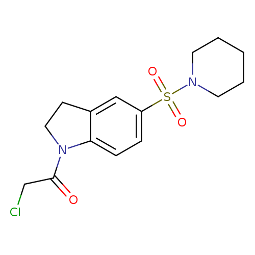 2-chloro-1-[5-(piperidine-1-sulfonyl)-2,3-dihydro-1H-indol-1-yl]ethan-1-one