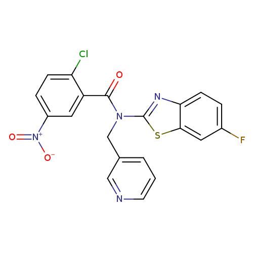2-chloro-N-(6-fluoro-1,3-benzothiazol-2-yl)-5-nitro-N-[(pyridin-3-yl)methyl]benzamide
