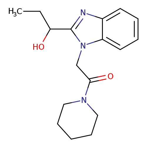 2-[2-(1-hydroxypropyl)-1H-1,3-benzodiazol-1-yl]-1-(piperidin-1-yl)ethan-1-one