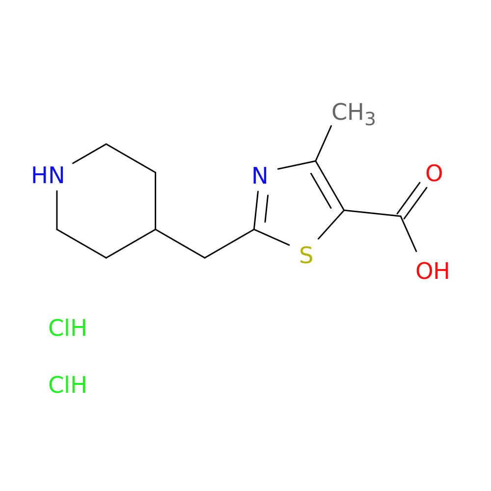 4-methyl-2-[(piperidin-4-yl)methyl]-1,3-thiazole-5-carboxylic acid dihydrochloride