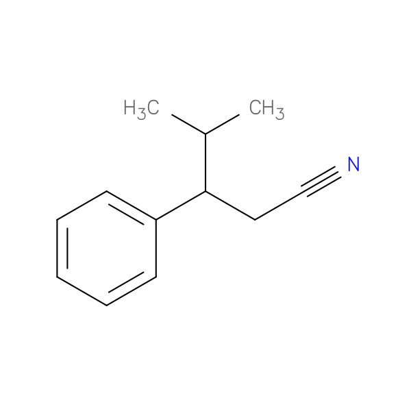 4-methyl-3-phenylpentanenitrile