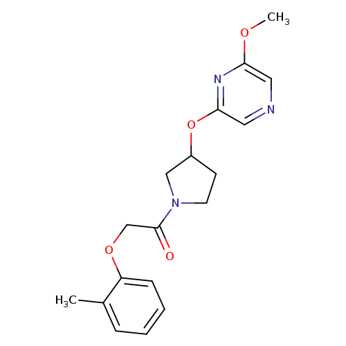 1-{3-[(6-methoxypyrazin-2-yl)oxy]pyrrolidin-1-yl}-2-(2-methylphenoxy)ethan-1-one