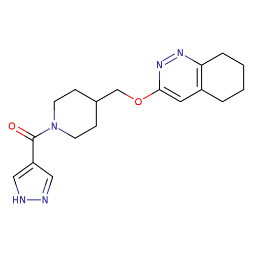 3-{[1-(1H-pyrazole-4-carbonyl)piperidin-4-yl]methoxy}-5,6,7,8-tetrahydrocinnoline