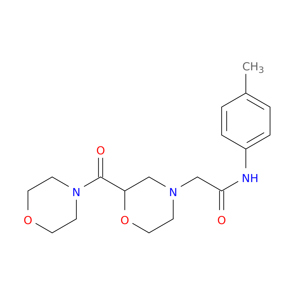 N-(4-methylphenyl)-2-[2-(morpholine-4-carbonyl)morpholin-4-yl]acetamide