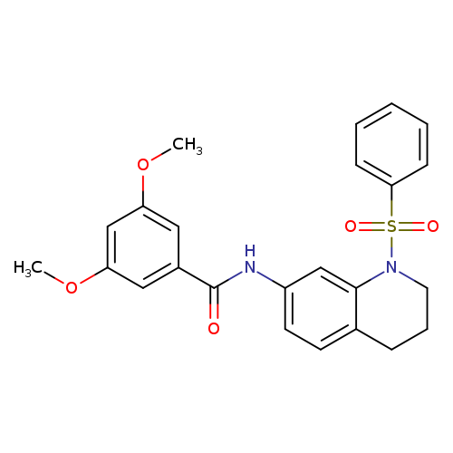 N-[1-(benzenesulfonyl)-1,2,3,4-tetrahydroquinolin-7-yl]-3,5-dimethoxybenzamide