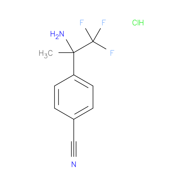 4-(2-amino-1,1,1-trifluoropropan-2-yl)benzonitrile hydrochloride