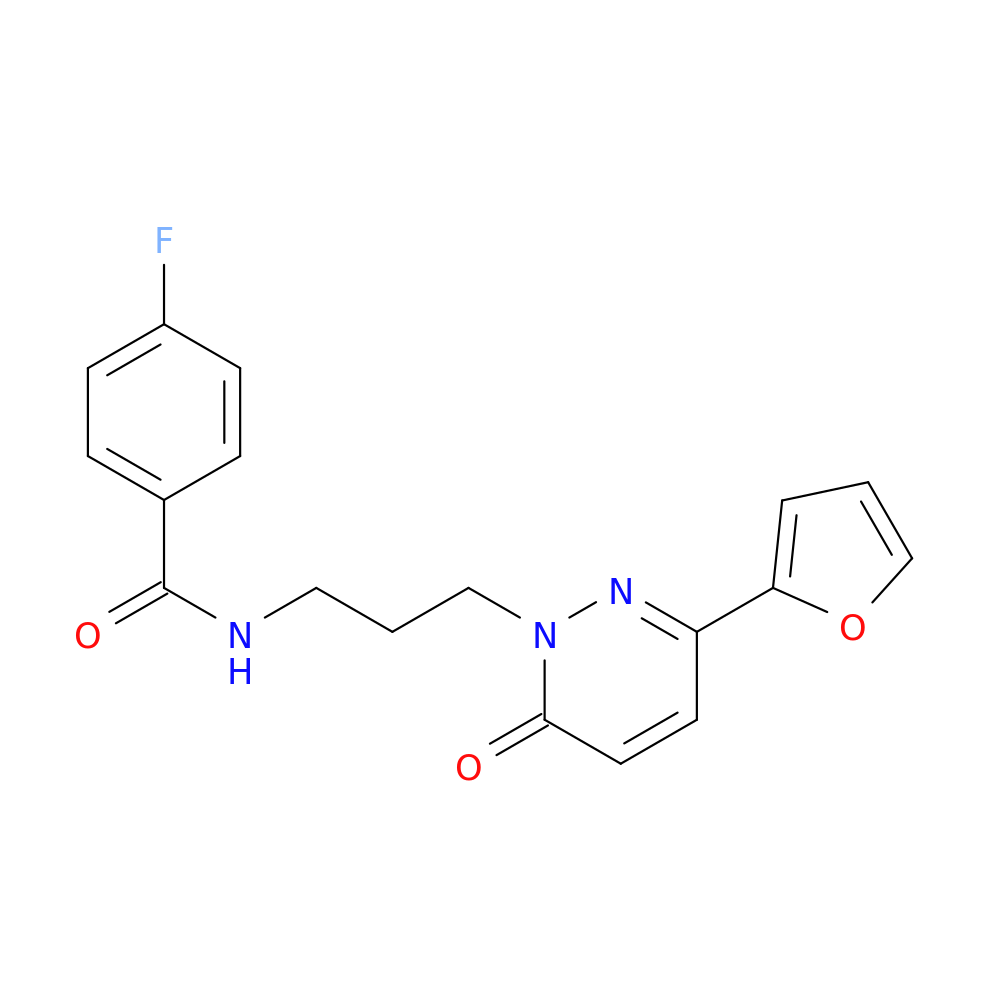 4-fluoro-N-{3-[3-(furan-2-yl)-6-oxo-1,6-dihydropyridazin-1-yl]propyl}benzamide