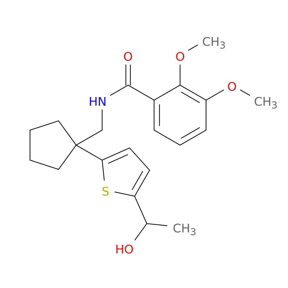 N-({1-[5-(1-hydroxyethyl)thiophen-2-yl]cyclopentyl}methyl)-2,3-dimethoxybenzamide