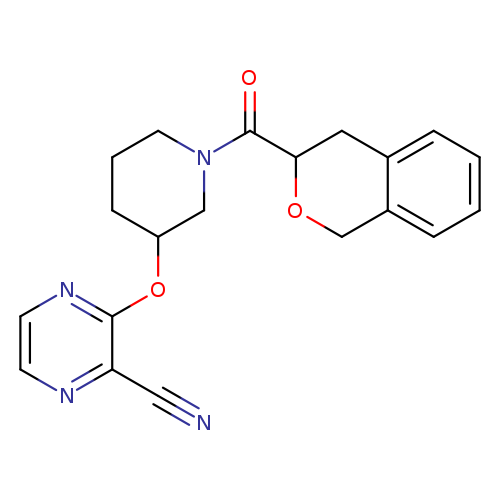 3-{[1-(3,4-dihydro-1H-2-benzopyran-3-carbonyl)piperidin-3-yl]oxy}pyrazine-2-carbonitrile