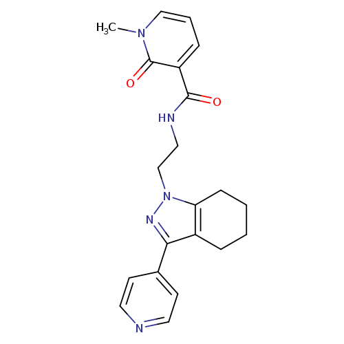 1-methyl-2-oxo-N-{2-[3-(pyridin-4-yl)-4,5,6,7-tetrahydro-1H-indazol-1-yl]ethyl}-1,2-dihydropyridine-3-carboxamide