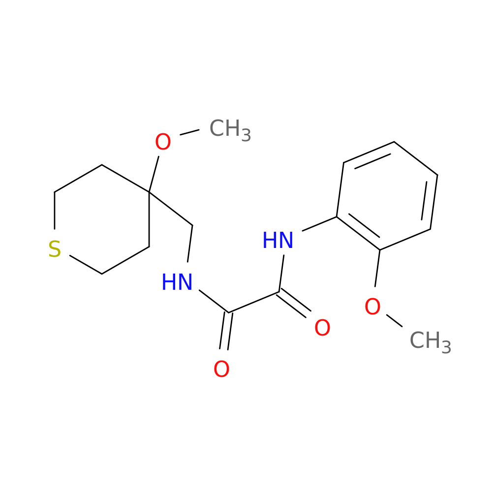 N-(2-methoxyphenyl)-N'-[(4-methoxythian-4-yl)methyl]ethanediamide
