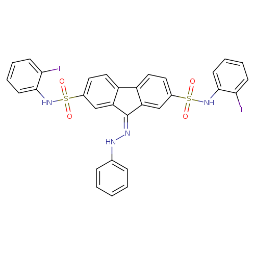 N2,N7-bis(2-iodophenyl)-9-(2-phenylhydrazin-1-ylidene)-9H-fluorene-2,7-disulfonamide