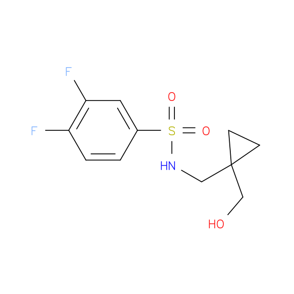 3,4-difluoro-N-{[1-(hydroxymethyl)cyclopropyl]methyl}benzene-1-sulfonamide