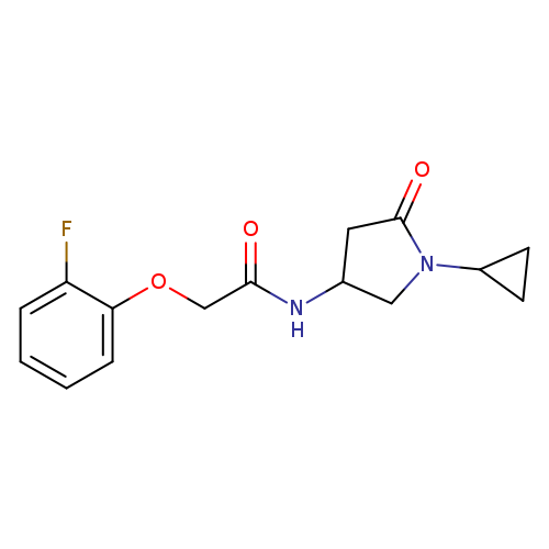 N-(1-cyclopropyl-5-oxopyrrolidin-3-yl)-2-(2-fluorophenoxy)acetamide