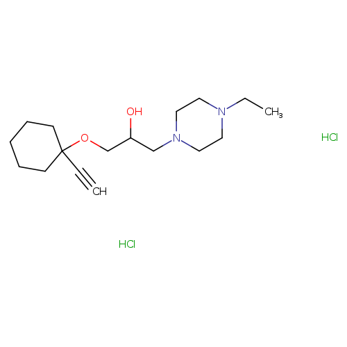 1-(4-ethylpiperazin-1-yl)-3-[(1-ethynylcyclohexyl)oxy]propan-2-ol dihydrochloride