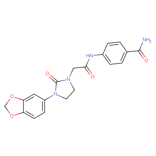 4-{2-[3-(2H-1,3-benzodioxol-5-yl)-2-oxoimidazolidin-1-yl]acetamido}benzamide