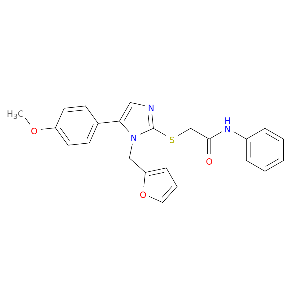 2-({1-[(furan-2-yl)methyl]-5-(4-methoxyphenyl)-1H-imidazol-2-yl}sulfanyl)-N-phenylacetamide