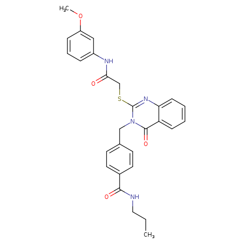 4-{[2-({[(3-methoxyphenyl)carbamoyl]methyl}sulfanyl)-4-oxo-3,4-dihydroquinazolin-3-yl]methyl}-N-propylbenzamide