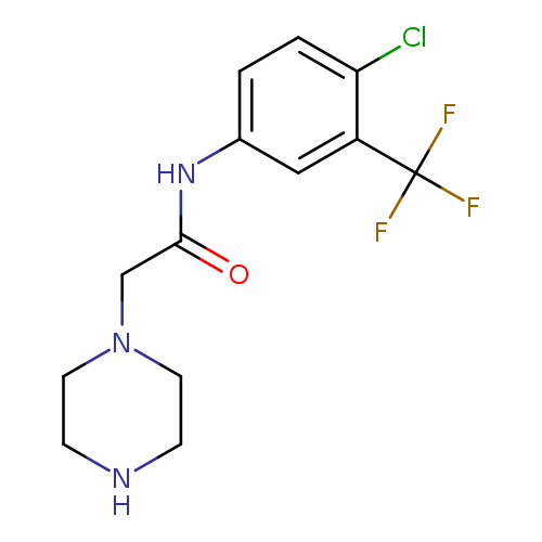 N-[4-chloro-3-(trifluoromethyl)phenyl]-2-(piperazin-1-yl)acetamide