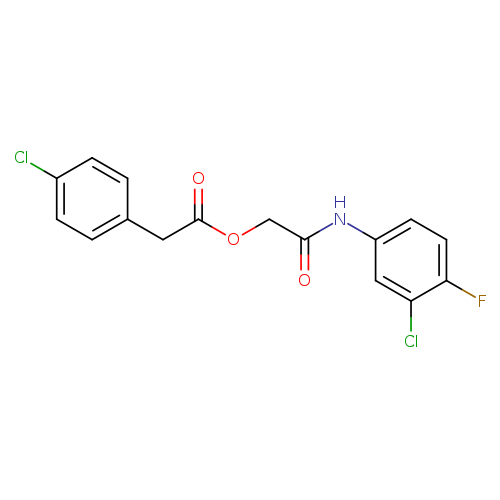[(3-chloro-4-fluorophenyl)carbamoyl]methyl 2-(4-chlorophenyl)acetate