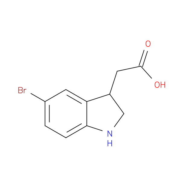 2-(5-bromo-2,3-dihydro-1H-indol-3-yl)acetic acid