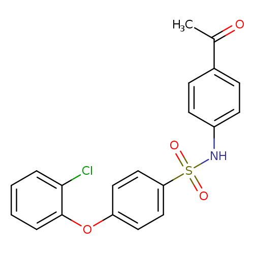 N-(4-acetylphenyl)-4-(2-chlorophenoxy)benzene-1-sulfonamide