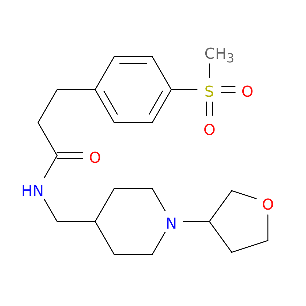 3-(4-methanesulfonylphenyl)-N-{[1-(oxolan-3-yl)piperidin-4-yl]methyl}propanamide