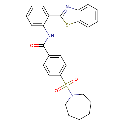 4-(azepane-1-sulfonyl)-N-[2-(1,3-benzothiazol-2-yl)phenyl]benzamide