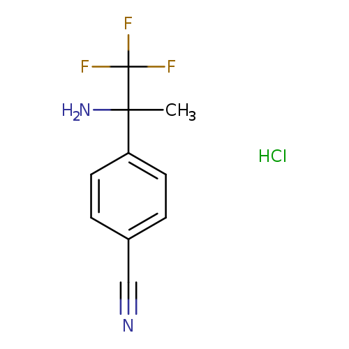 4-(2-amino-1,1,1-trifluoropropan-2-yl)benzonitrile hydrochloride