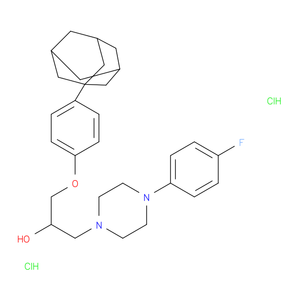 1-[4-(adamantan-1-yl)phenoxy]-3-[4-(4-fluorophenyl)piperazin-1-yl]propan-2-ol dihydrochloride