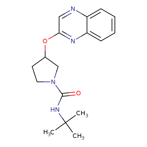 N-tert-butyl-3-(quinoxalin-2-yloxy)pyrrolidine-1-carboxamide