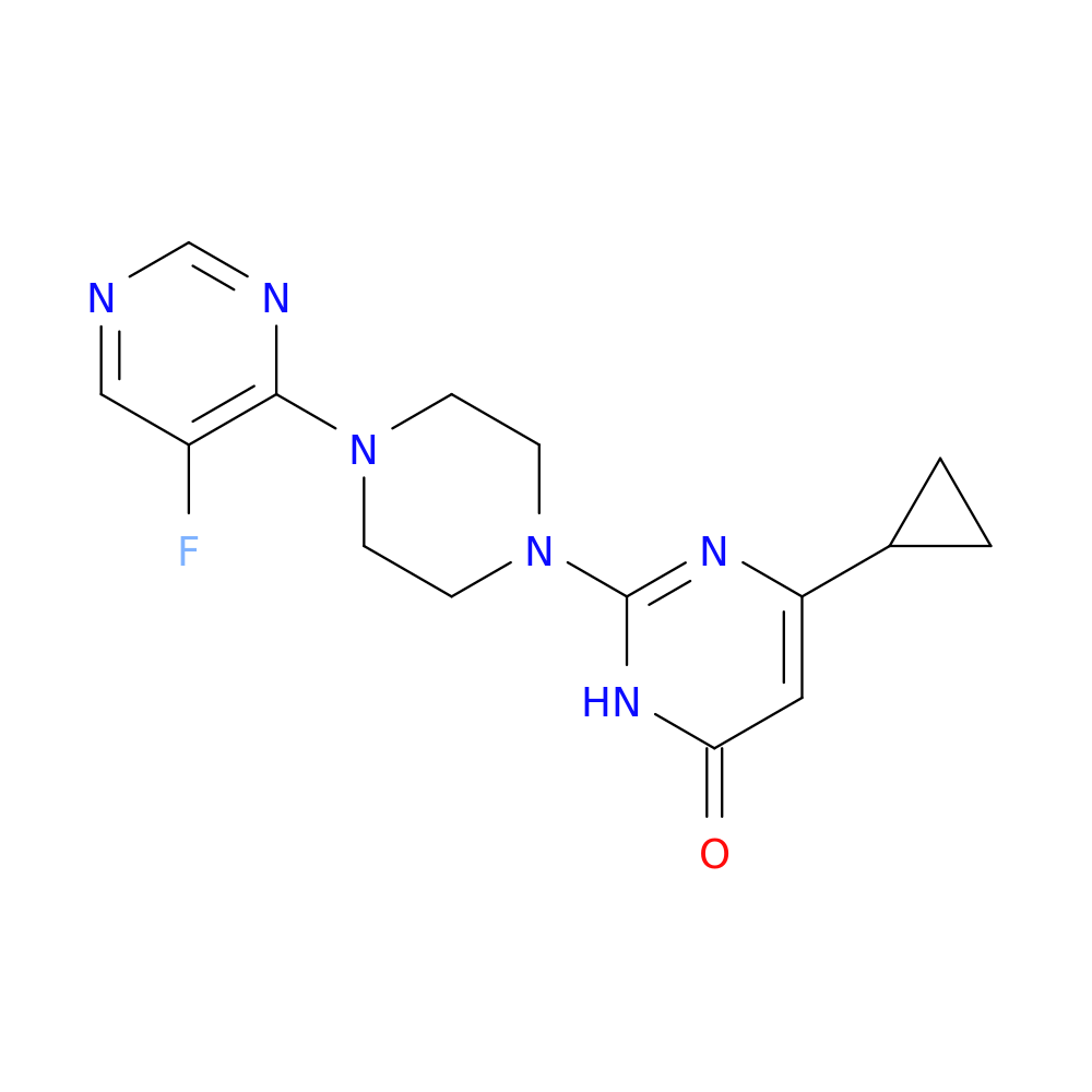 6-cyclopropyl-2-[4-(5-fluoropyrimidin-4-yl)piperazin-1-yl]-3,4-dihydropyrimidin-4-one