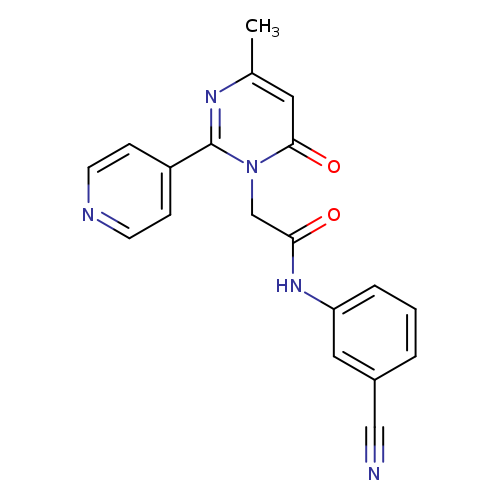 N-(3-cyanophenyl)-2-[4-methyl-6-oxo-2-(pyridin-4-yl)-1,6-dihydropyrimidin-1-yl]acetamide