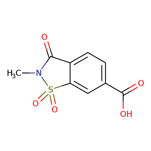 2-methyl-1,1,3-trioxo-2,3-dihydro-1lambda6,2-benzothiazole-6-carboxylic acid