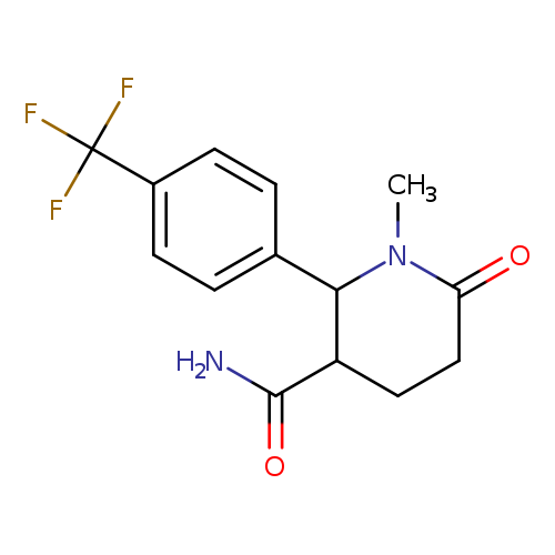 1-methyl-6-oxo-2-[4-(trifluoromethyl)phenyl]piperidine-3-carboxamide