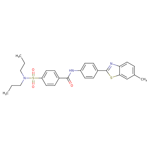 4-(dipropylsulfamoyl)-N-[4-(6-methyl-1,3-benzothiazol-2-yl)phenyl]benzamide