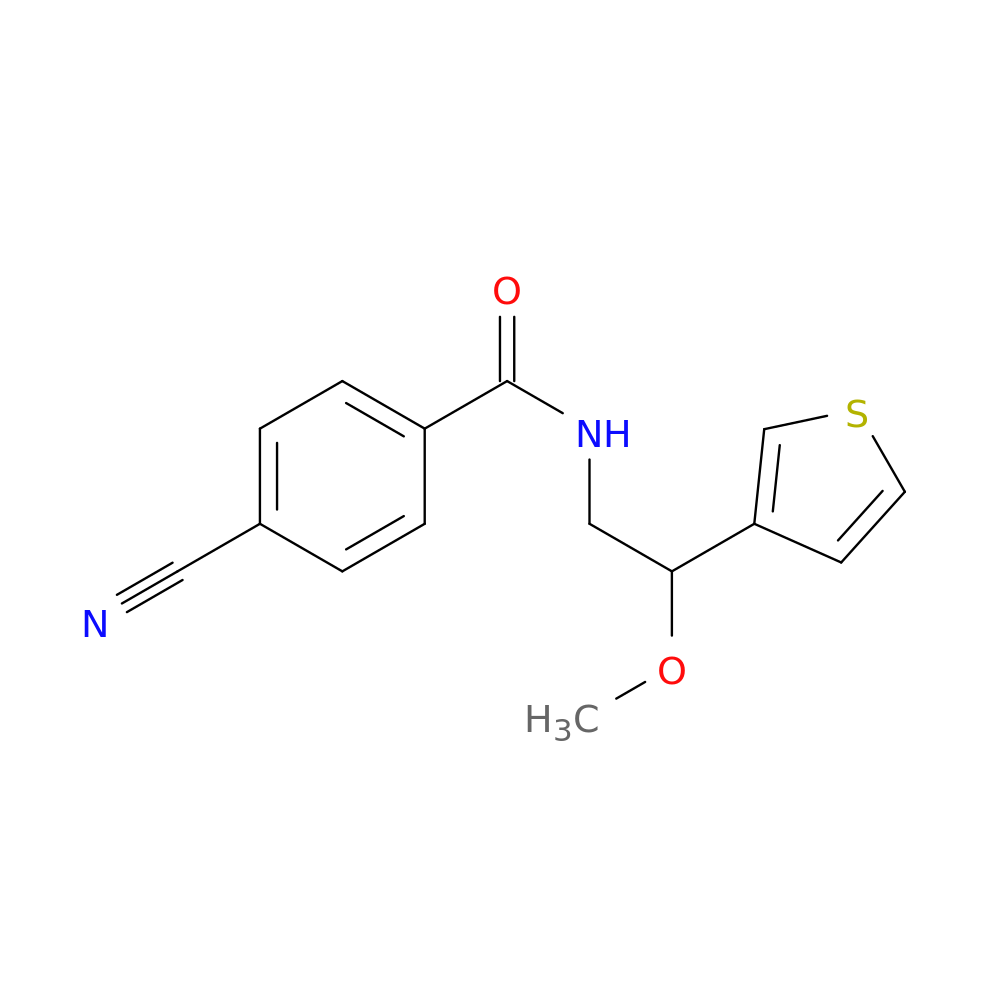 4-cyano-N-[2-methoxy-2-(thiophen-3-yl)ethyl]benzamide
