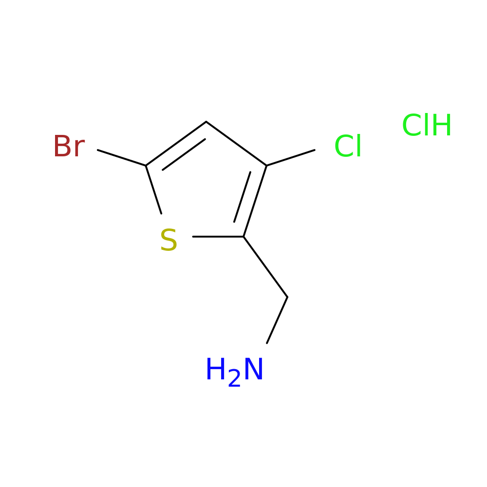 1-(5-bromo-3-chlorothiophen-2-yl)methanamine hydrochloride