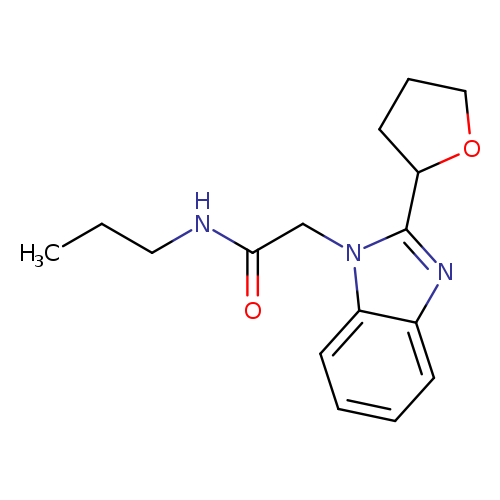 2-[2-(oxolan-2-yl)-1H-1,3-benzodiazol-1-yl]-N-propylacetamide