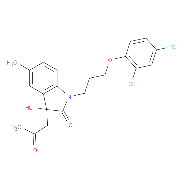 1-[3-(2,4-dichlorophenoxy)propyl]-3-hydroxy-5-methyl-3-(2-oxopropyl)-2,3-dihydro-1H-indol-2-one