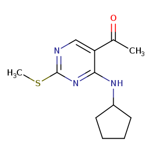 1-(4-CYCLOPENTYLAMINO-2-METHYLSULFANYL-PYRIMIDIN-5-YL)-ETHANONE