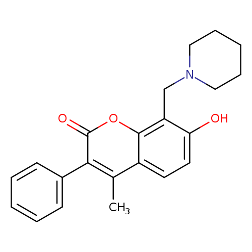 7-hydroxy-4-methyl-3-phenyl-8-[(piperidin-1-yl)methyl]-2H-chromen-2-one
