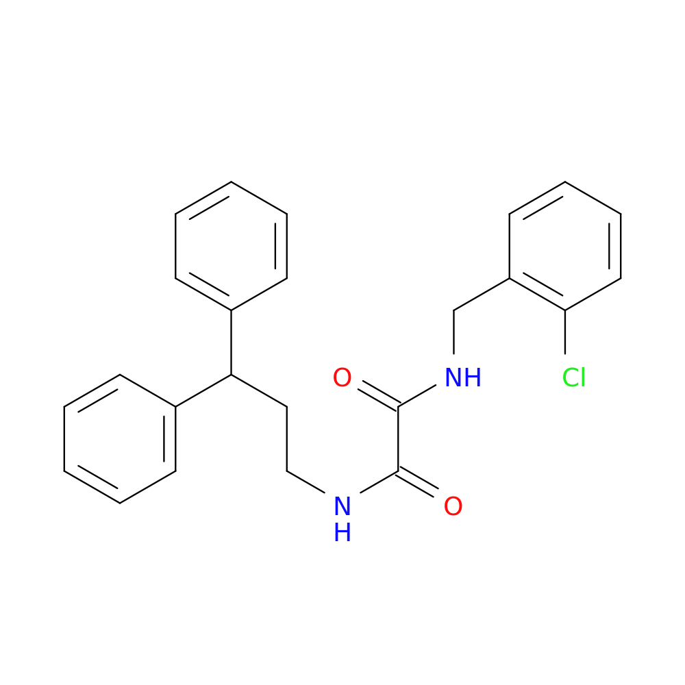 N-[(2-chlorophenyl)methyl]-N'-(3,3-diphenylpropyl)ethanediamide