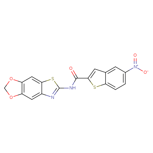 N-{4,6-dioxa-10-thia-12-azatricyclo[7.3.0.0^{3,7}]dodeca-1(9),2,7,11-tetraen-11-yl}-5-nitro-1-benzothiophene-2-carboxamide