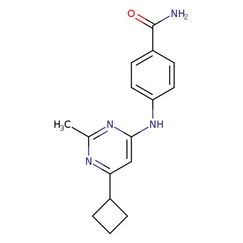 4-[(6-cyclobutyl-2-methylpyrimidin-4-yl)amino]benzamide
