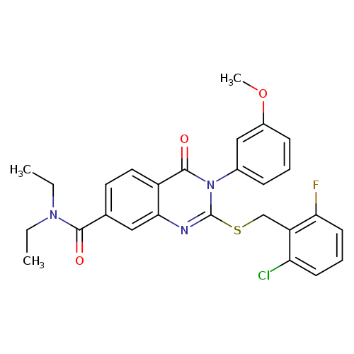 2-{[(2-chloro-6-fluorophenyl)methyl]sulfanyl}-N,N-diethyl-3-(3-methoxyphenyl)-4-oxo-3,4-dihydroquinazoline-7-carboxamide