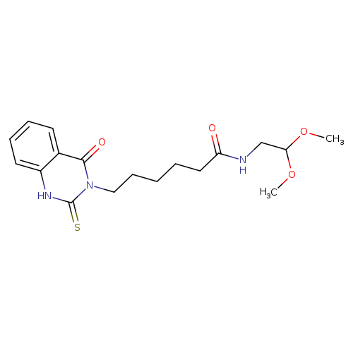 N-(2,2-dimethoxyethyl)-6-(4-oxo-2-sulfanylidene-1,2,3,4-tetrahydroquinazolin-3-yl)hexanamide